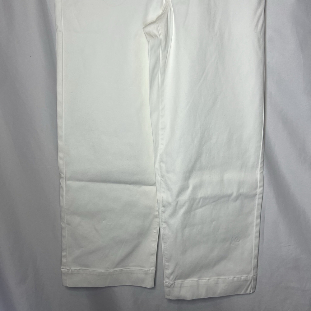 Spanx Women’s Stretch Twill Cropped Wide Leg Pants M Bright White Shapewear - Picture 4 of 10